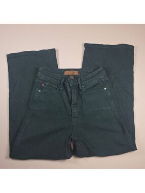 Judy Blue Garment Dyed Teal Green Wide Leg Jeans High Rise Stretch Denim Size 1